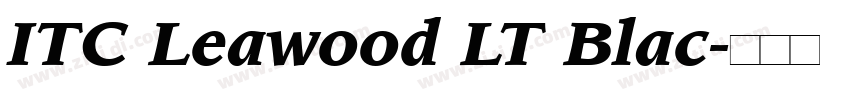 ITC Leawood LT Blac字体转换